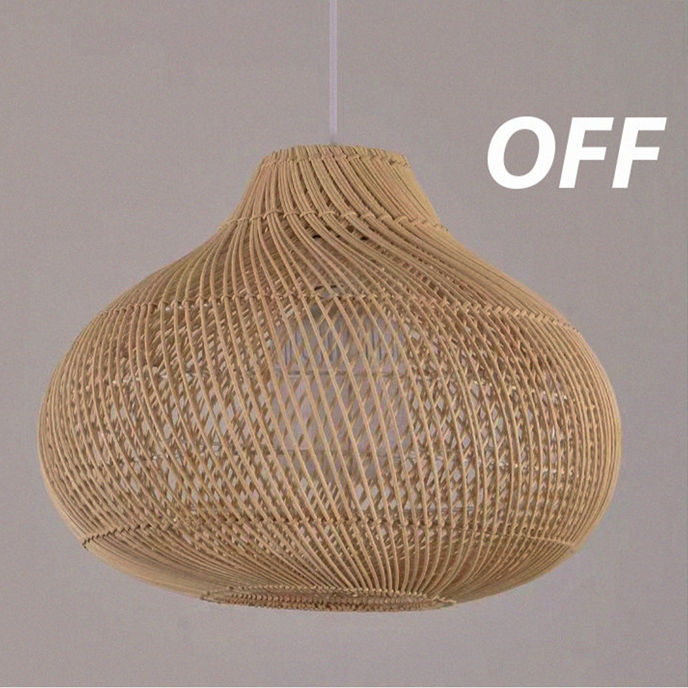 BohoLuxe – Handgefertigte Rattan-Hängelampe