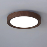 Laterne - Runde LED-Deckenlampe aus Holz