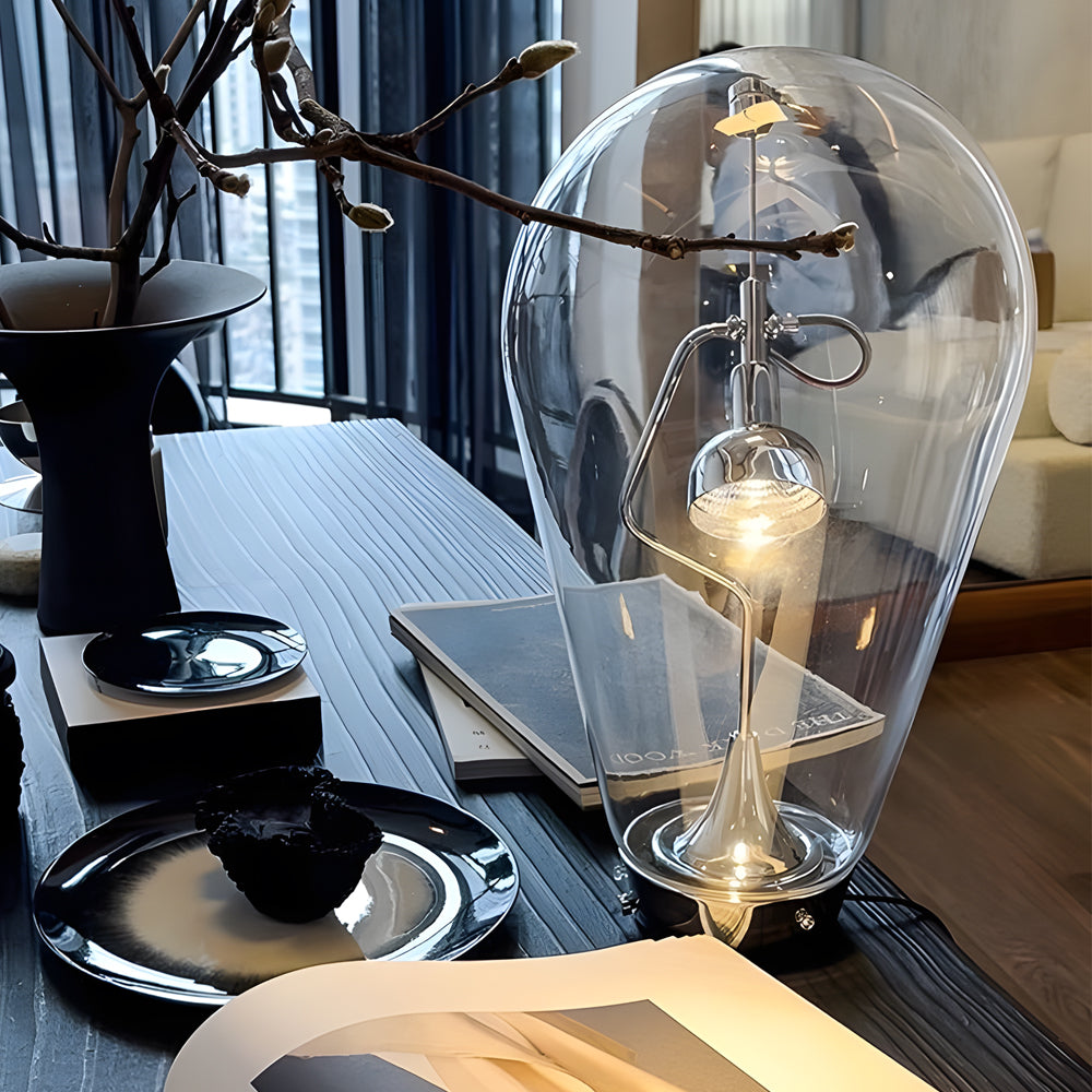 LumiGlow - Glas Tischlampe