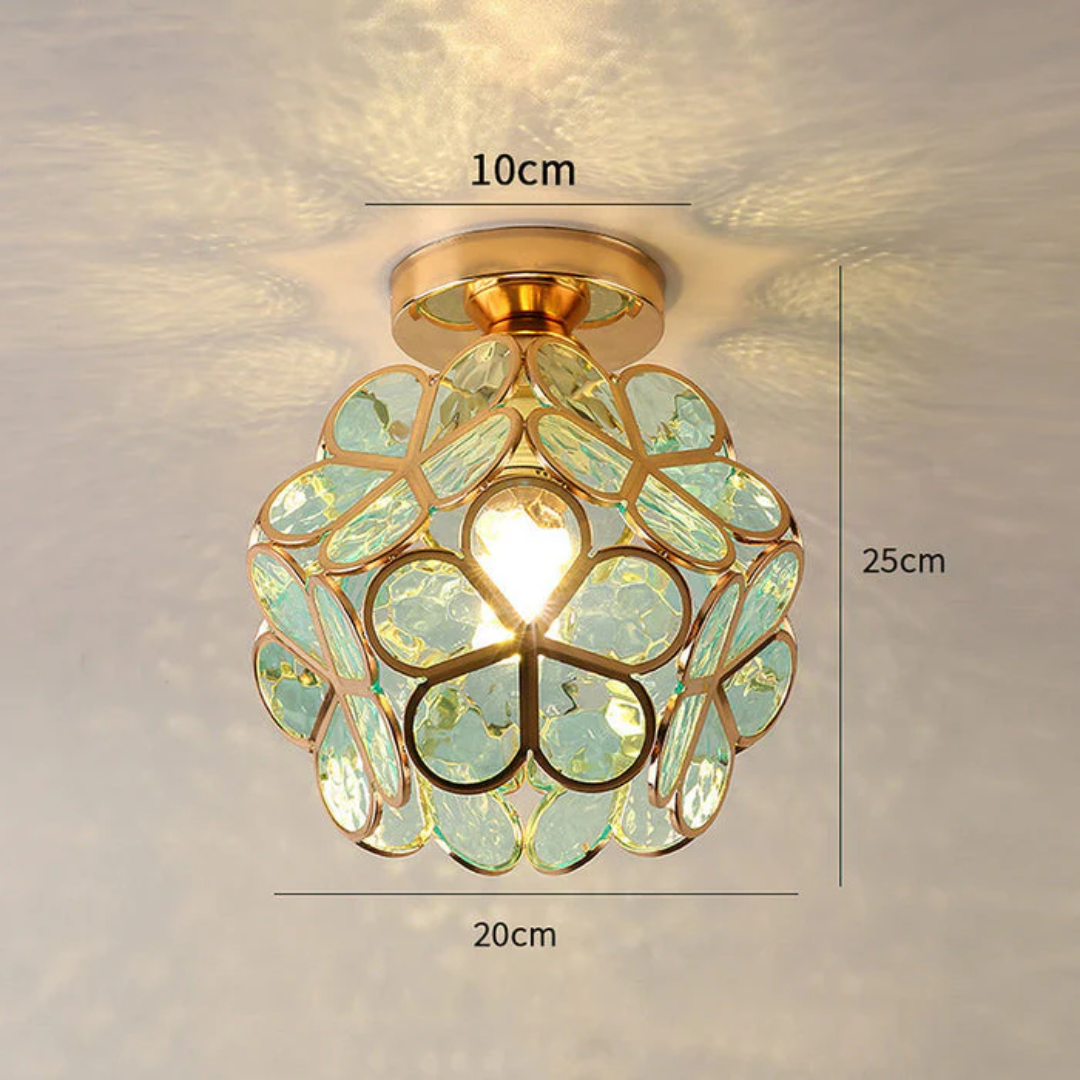 Zyvia - Luxuriöse Glas-Deckenlampe in Blumenform