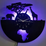 Vinyl - Giraffen Wanduhr