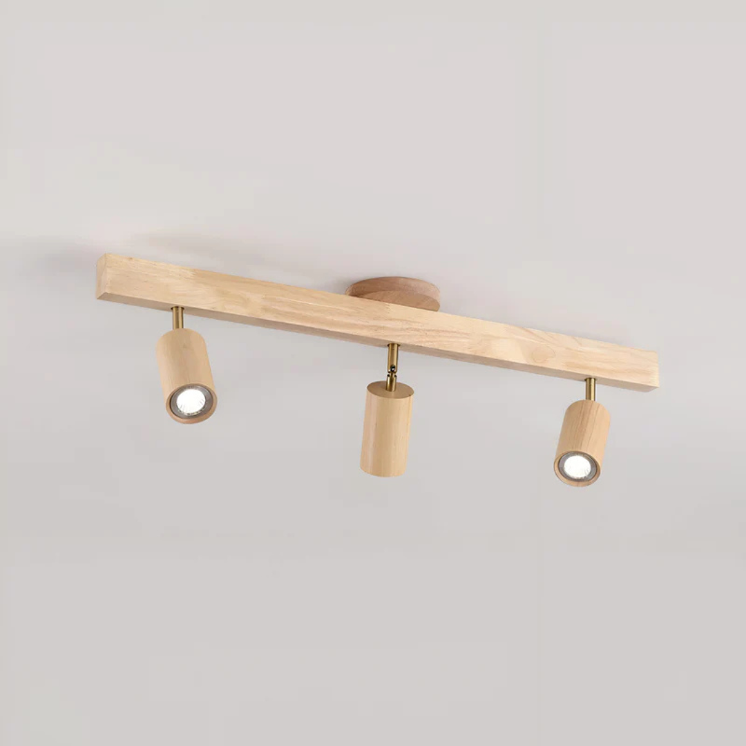 Woodsy - Verstellbare Holz-Deckenleuchte mit LED