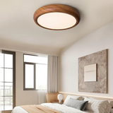 Laterne - Runde LED-Deckenlampe aus Holz
