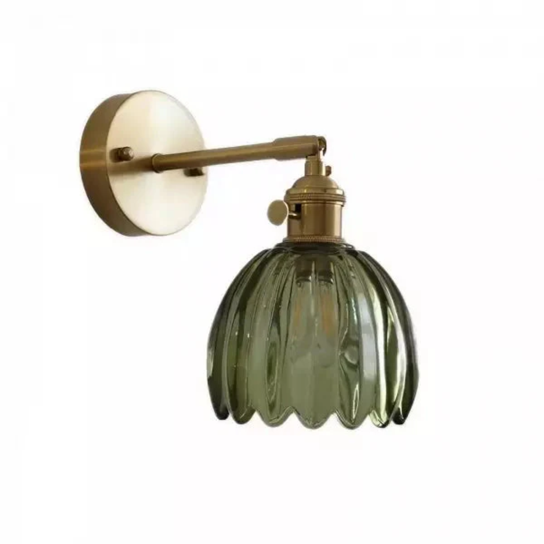 Velza - Retro Glas Wandleuchte im Tulpendesign