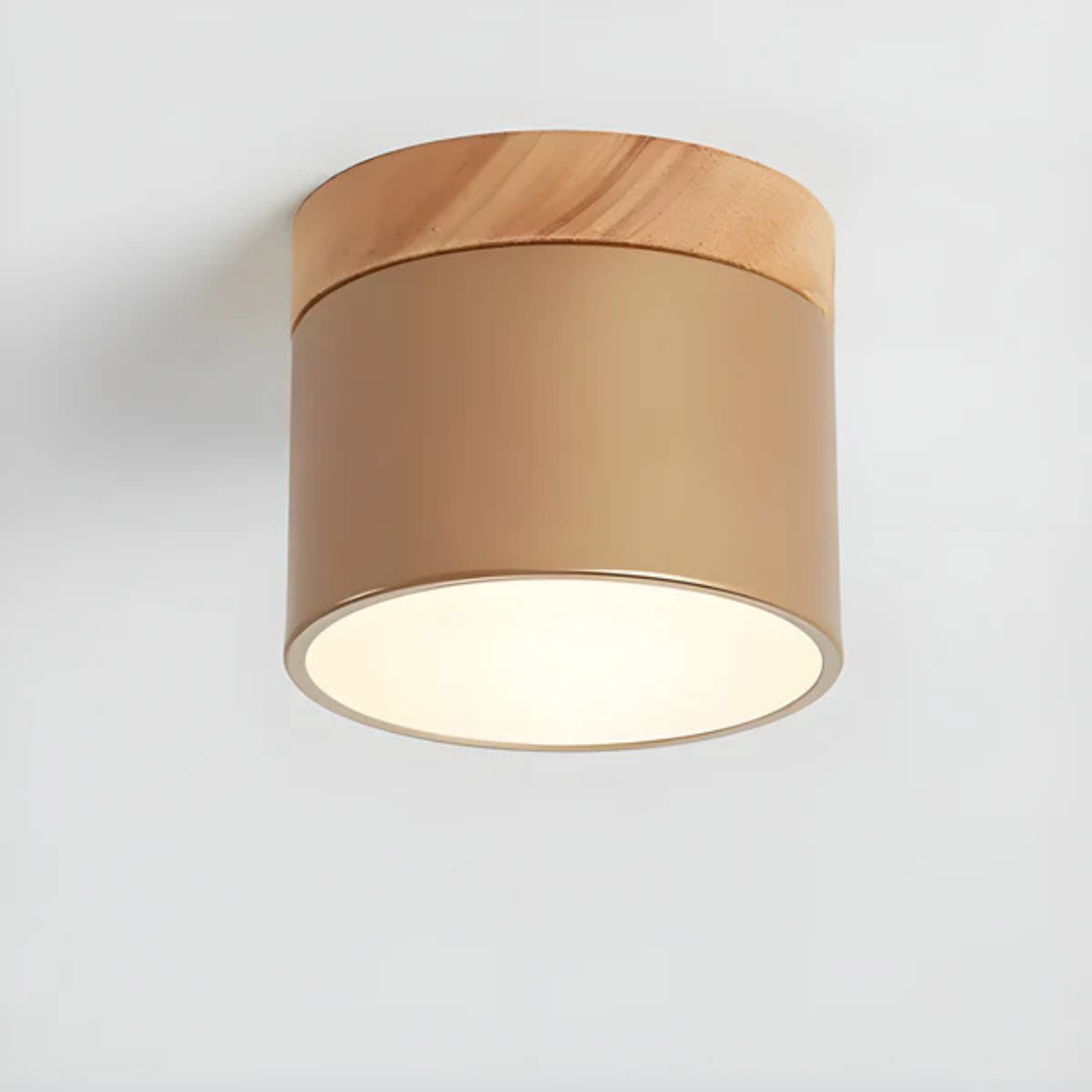 Vesta - Vintage LED-Deckenlampe mit Holzdesign