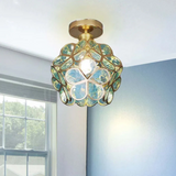 Zyvia - Luxuriöse Glas-Deckenlampe in Blumenform