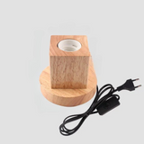 RetroWood – Holz Tischlampe