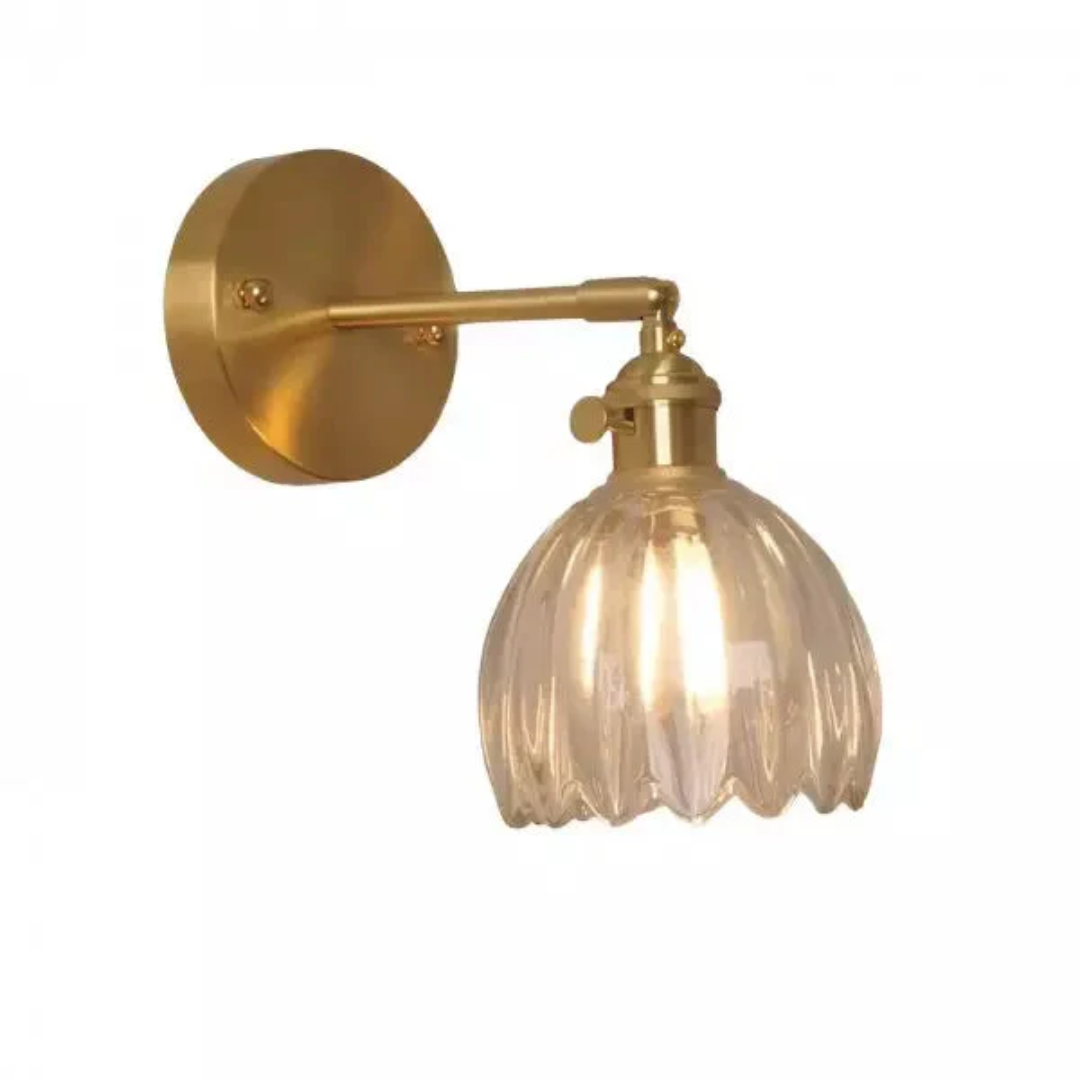Velza - Retro Glas Wandleuchte im Tulpendesign