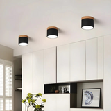 Vesta - Vintage LED-Deckenlampe mit Holzdesign