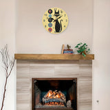 CoolCat - Leise Holz-Wanduhr