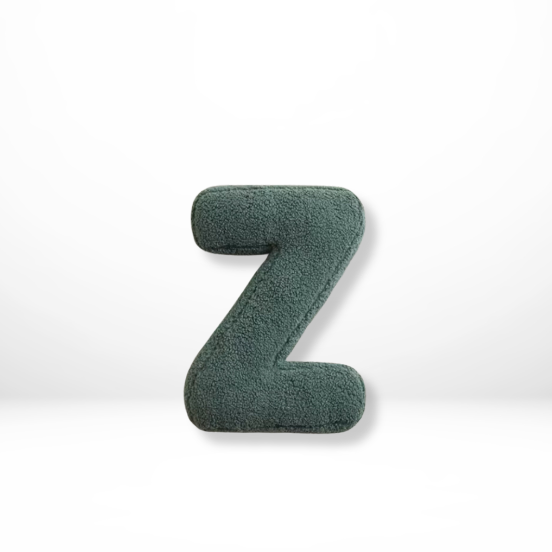 Lettera – Samt Dekokissen mit Alphabet-Buchstaben A bis Z