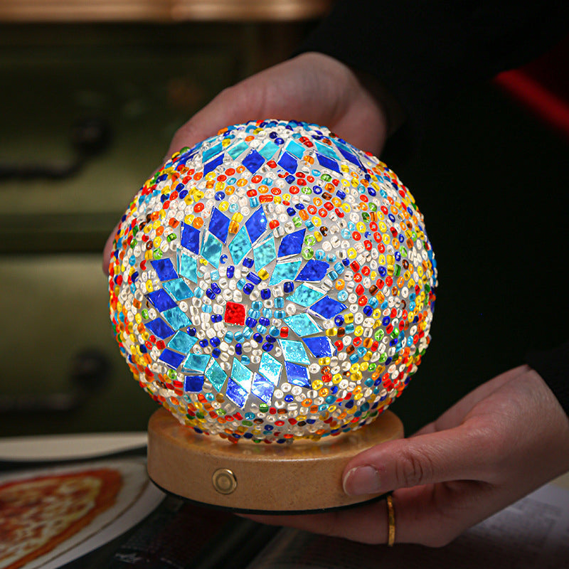 Lumiora – Boho Mosaik Tischlampe