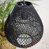 BohoLuxe - Rattan Deckenlampe Schwarz
