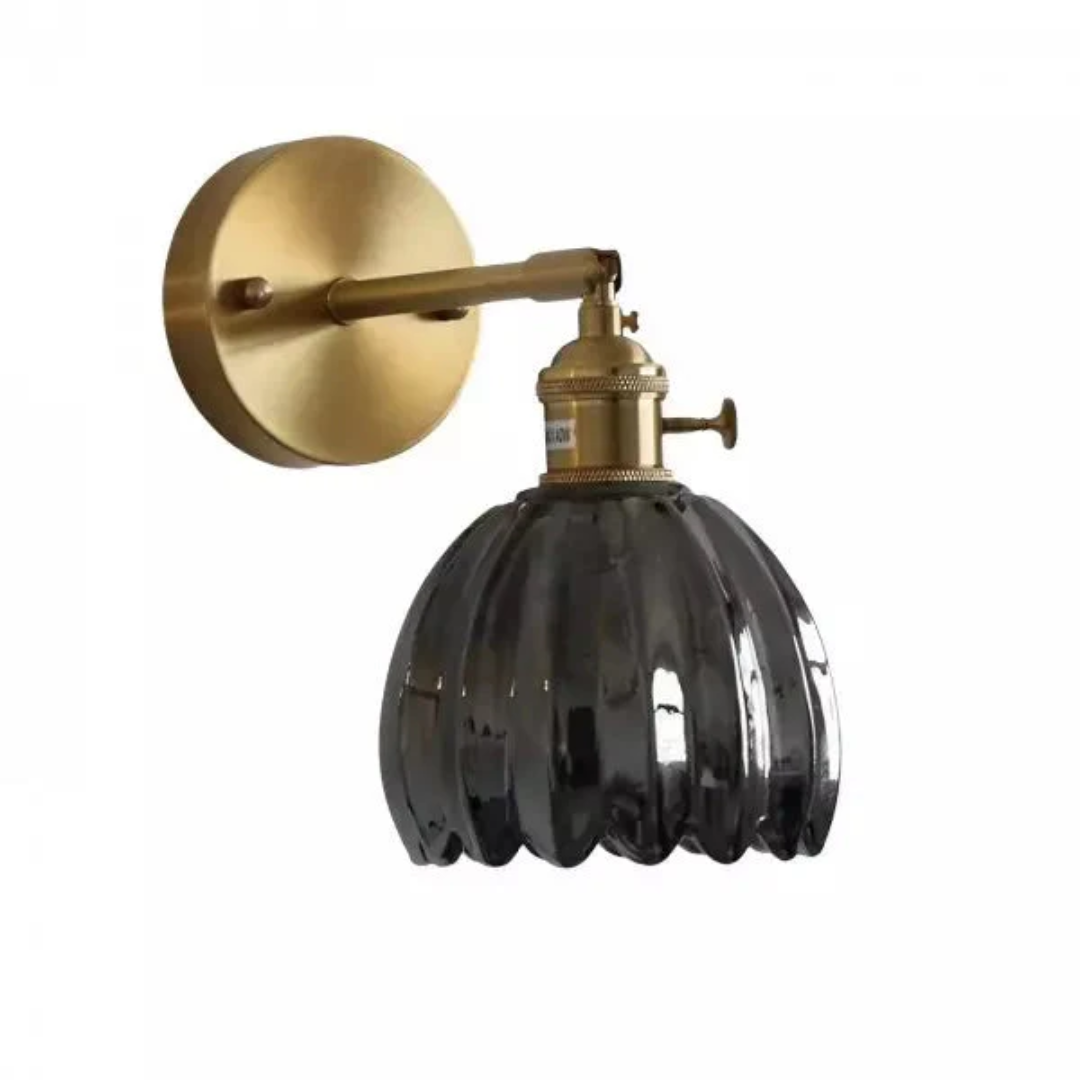 Velza - Retro Glas Wandleuchte im Tulpendesign