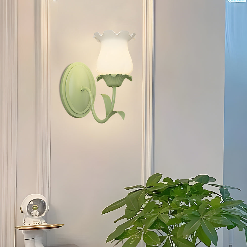 Blumelux – Glas Wandleuchte
