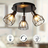 RusticGlow - Schwarze Deckenlampe
