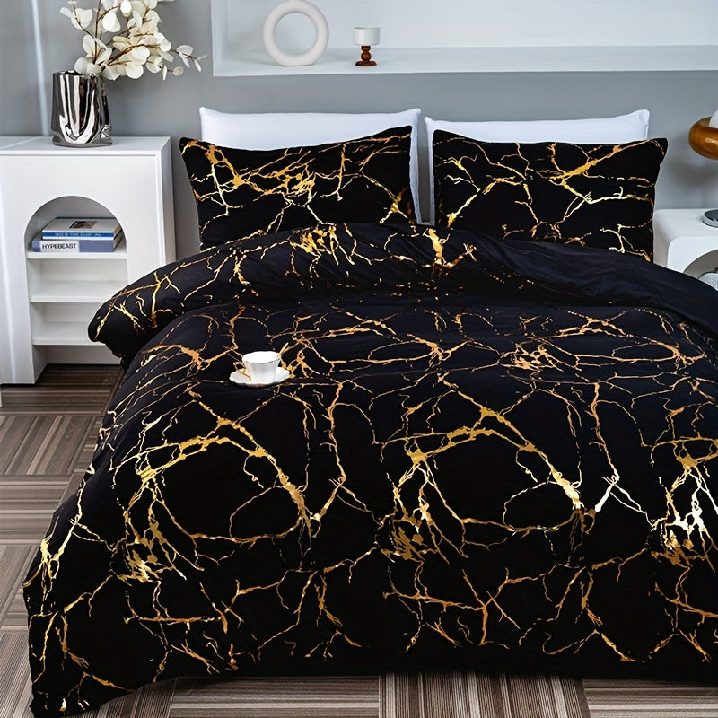 Marvella – Luxuriöser Bettbezug mit Marmoroptik