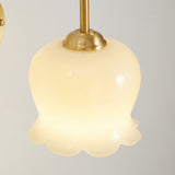 MaisonLumière - Glas Wandleuchte mit Blütendekor