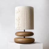 RusticGlow – Walnuss Tischlampe