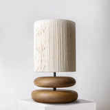 RusticGlow – Walnuss Tischlampe