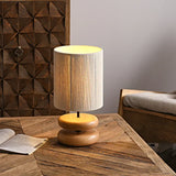 RusticGlow – Walnuss Tischlampe