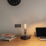 RetroWood - Holz Tischlampe