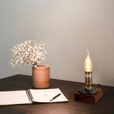 RetroWood - Holz Tischlampe