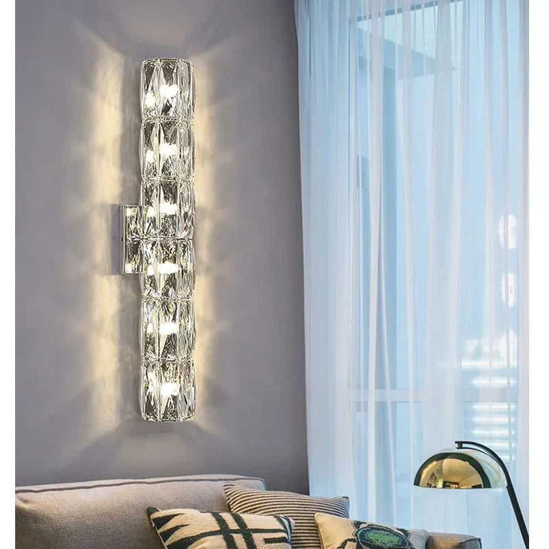CrystalLuxe – Wandleuchte Schlafzimmer