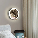 Velmir - LED-Wandleuchte mit Mond- und Astronautenmotiv