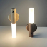 LumiWood – Wiederaufladbares LED Nachtlicht mit Bewegungssensor, USB & Magnetischer Wandhalterung