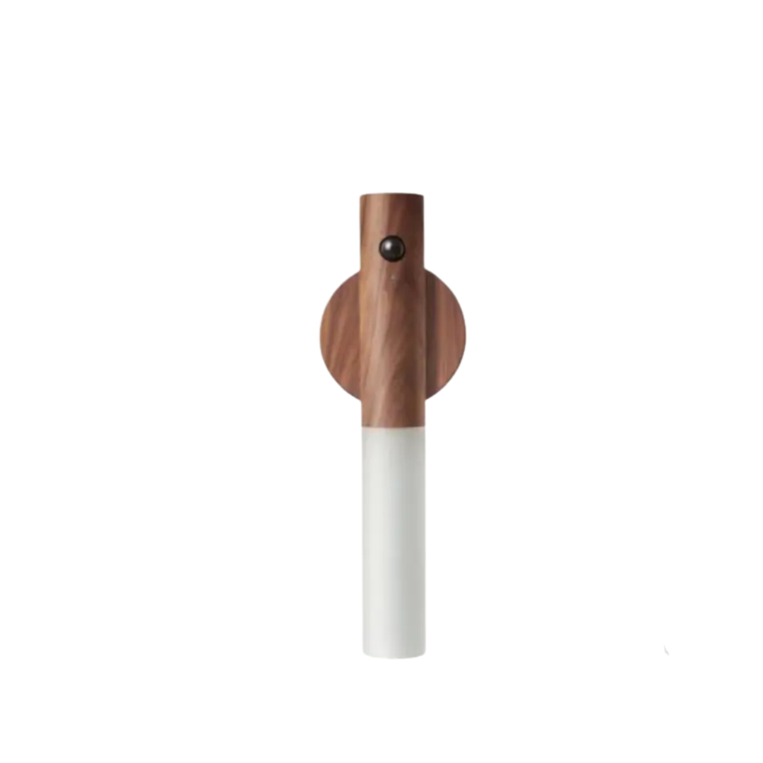 LumiWood – Wiederaufladbares LED Nachtlicht mit Bewegungssensor, USB & Magnetischer Wandhalterung