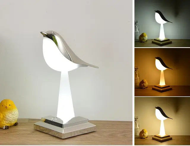 NatureGlow - Vogel Tischlampe