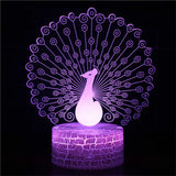 PeacockGlow – LED Tischlampe