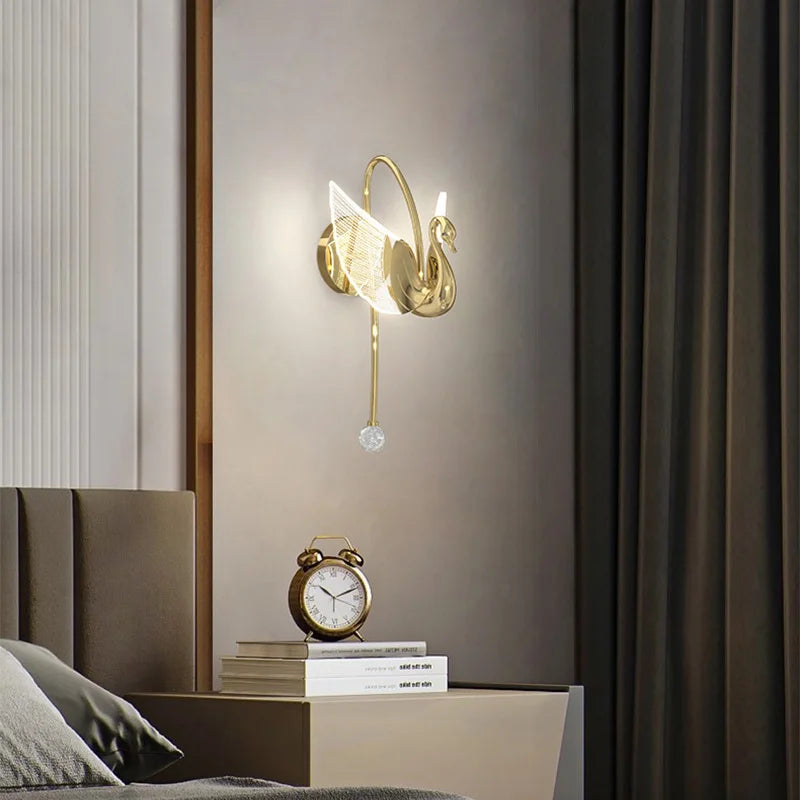 SwanGlow – Schwanlampe Gold