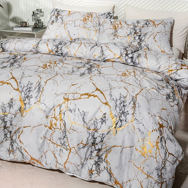 Marvella – Luxuriöser Bettbezug mit Marmoroptik