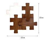 PuzzleGlow – Holz Wandleuchte