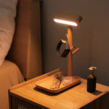 LeafGlow – Holz Tischlampe