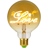 RetroLED - Vintage Tischlampe Holzfuß