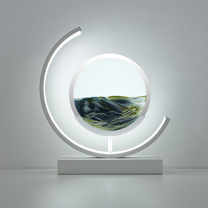 DuneGlow – Sanduhr Tischlampe
