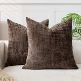 Bamura – Chenille Dekokissen mit Bambusstruktur in Einfarbigem Design