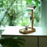 LeafGlow – Holz Tischlampe