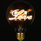 RetroLED - Vintage Tischlampe Holzfuß