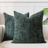 Bamura – Chenille Dekokissen mit Bambusstruktur in Einfarbigem Design