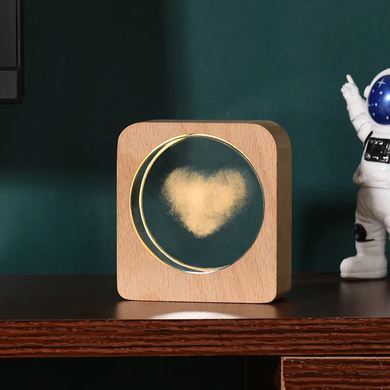 LumiWood – Gravierte Holz Nachtlampe