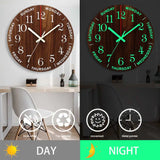 GlowClock - Stille Holz Wanduhr