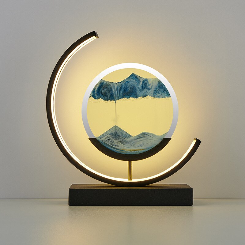 DuneGlow – Sanduhr Tischlampe