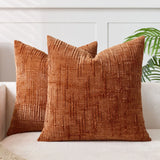 Bamura – Chenille Dekokissen mit Bambusstruktur in Einfarbigem Design