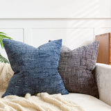 Bamura – Chenille Dekokissen mit Bambusstruktur in Einfarbigem Design