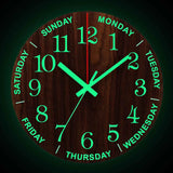 GlowClock - Stille Holz Wanduhr