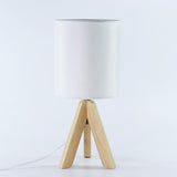 Holz - Dreibein Tischlampe